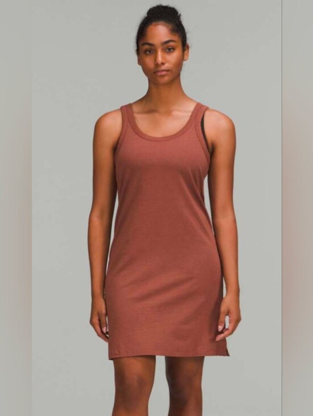 Lululemon Classic-Fit Cotton-Blend Scoop Tank Dress Ancient Copper Sz 6